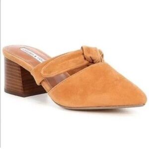 Chelsea & Violet Brown Suede Heeled Mules